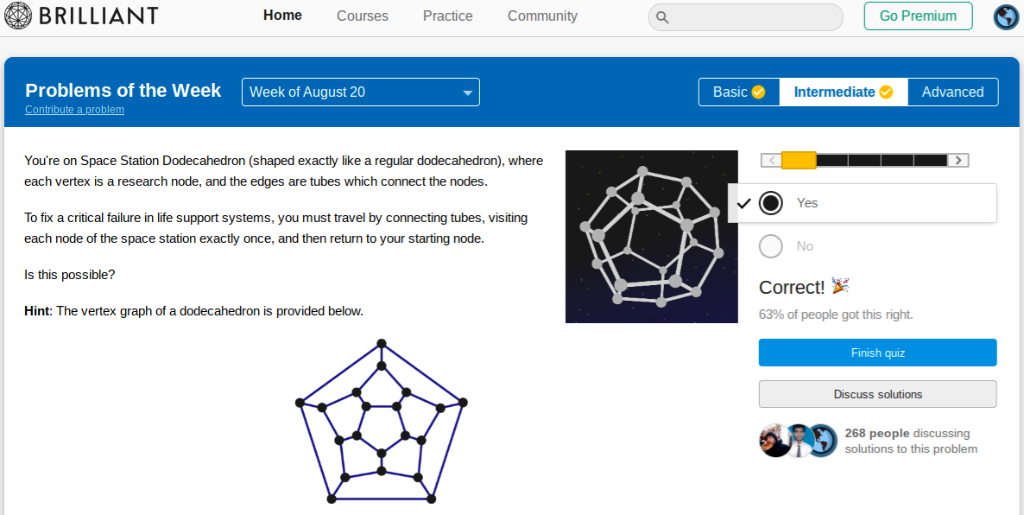 Dodecahedron answer